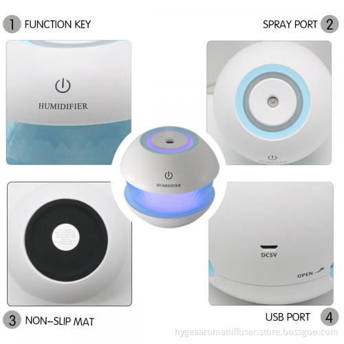 Wood Grain Design Usb Desktop Air Humidifier 150ml